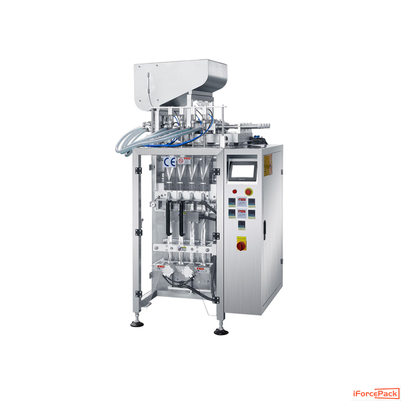 Automatic 4 lanes liquid oil bag sachet packaging machine